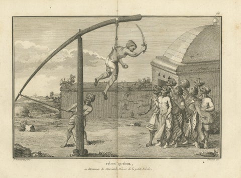 Hindu Hook-Swinging Ceremony in Honor of Mariamman, Engraving, 1806
