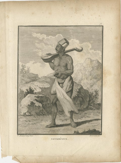 Hindu Sacred Musicians, Satadéven and Vaïche Navin, 1806, view 2