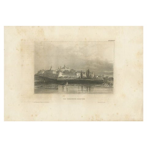 Antique Print of the Ipatievsky Monastery in Russia, 1841, view 2