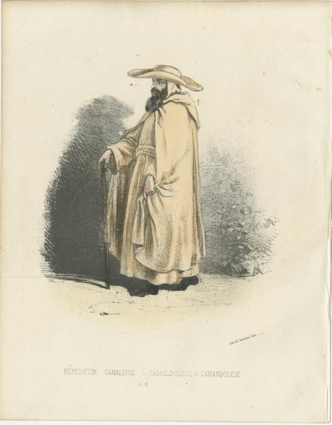 Benedictine Camaldolese Monk: A Reflection of Solitude and Contemplation, 1862, view 2
