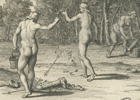 Florida Women Mourning Their Husbands, with Hermaphrodites in Ritual Service, close-up 3
