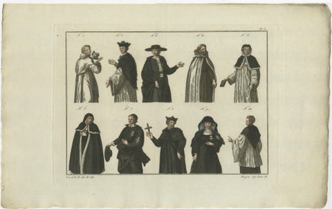 Set of 8 Antique Prints of Religious Figures and Turks in the Middle Ages, view 4