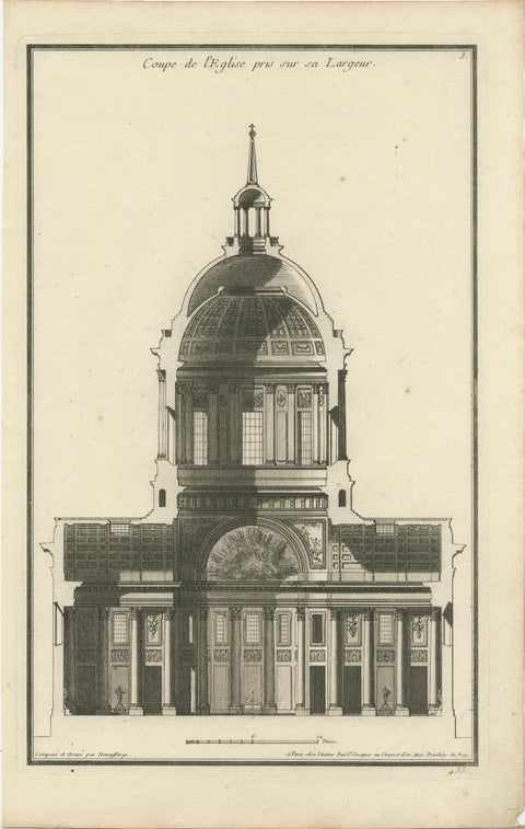 Neoclassical Sanctum: De Neufforge's Ecclesiastical Engravings of a Church, 770, view 3