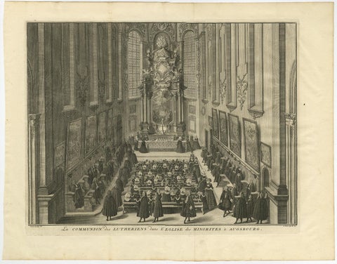 The Communion of the Lutherans in the Minorite Church in Augsburg, Germany, 1730, view 2