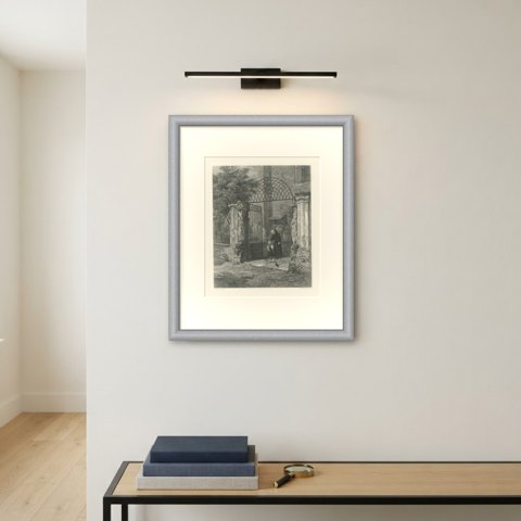 Cathedral Gateway, Chur, Antique Steel Engraving after S. Hodson, circa 1876, shown framed on a wall, true to size
