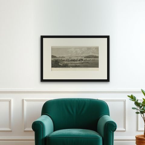 Antique Print of St. Peter and St. Paul by Cook '1803', shown framed on a wall, true to size