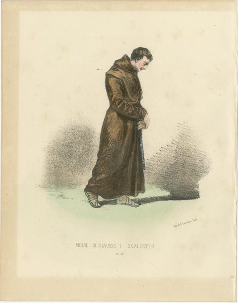 Passioniste, 1862 Litho of a Passionist Monk embodying Humility and Simplicity, view 2