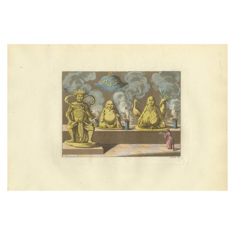 Chinese Religious Figures and Temple Statues, Ferrario Costume Series, 1815