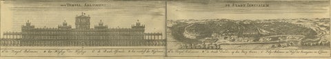 Antique Bible Plan of Ancient Jerusalem, 1743, view 5