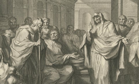 Presentation of Christ in the Temple & Prophetess Anna, Pieter Mortier, ca. 1700, close-up 2
