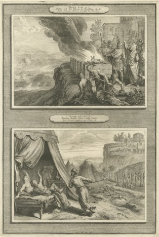 Balak and Balaam at the Altars and the Zeal of Phinehas, Mortier circa 1700