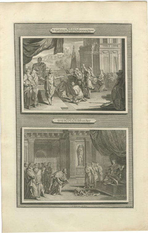Antique Bible Print Set, Genesis & Exodus Scenes, Mortier c.1700, view 2