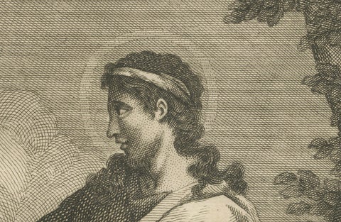 Jesus “I Am the Way”, John XIV Antique Engraving, c.1735, close-up 4