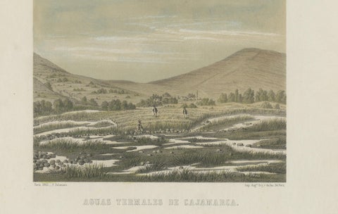 Hand-colored Views of Cajamarca, Santa Catalina Church & Thermal Springs, 1865, close-up 3