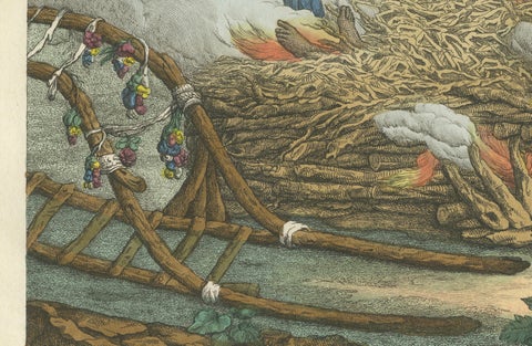 Traditional Hindu Funeral: Cremation of a Brahmin (1827), close-up 2