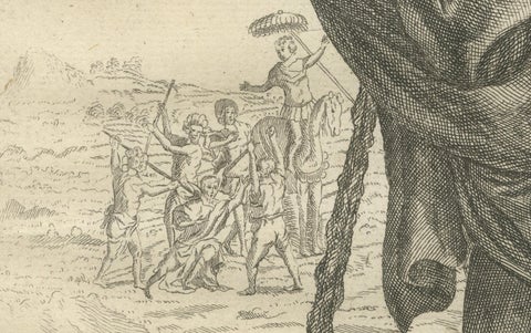 St. Thomas Apostle Engraving, John XX Doubting Thomas c.1735, close-up 4