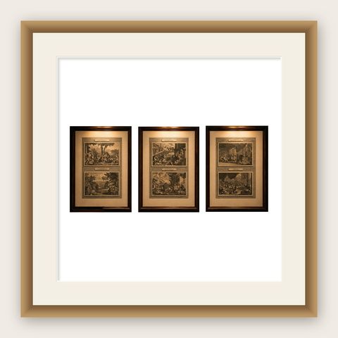 Antique Biblical Engravings, Mortier Amsterdam, Joseph Cycle, c.1700, shown framed