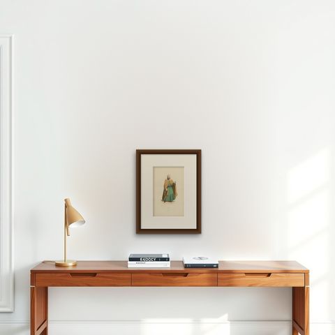 Emissary of Tradition: Portrait of a Jewish Scholar from the Past, 1847, shown framed on a wall, true to size