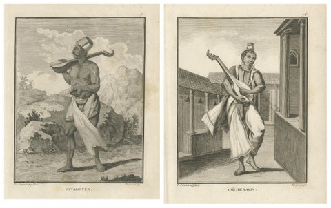 Hindu Sacred Musicians, Satadéven and Vaïche Navin, 1806, view 4
