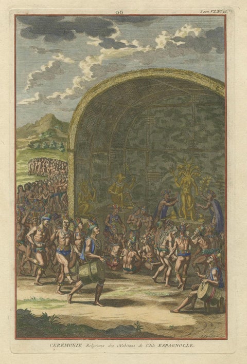 Religious Ceremony of the Inhabitants of the Island of Hispaniola, 1734, close-up 5