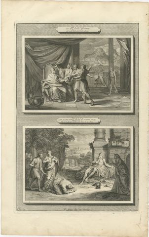 Job Hears of His Losses and Job Visited by His Friends, Mortier, circa 1700, view 2
