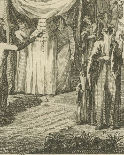 A Muslim Wedding Procession at Cairo, Antique Niebuhr Print, 1776, close-up 1