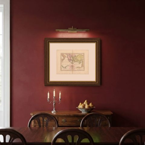 The Travels and Voyages of Saint Paul, Antique Wyld Map, 1823, shown framed on a wall, true to size