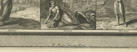 Daniel's Last Vision and Six Minor Prophets with Jonah, Mortier circa 1700, close-up 1