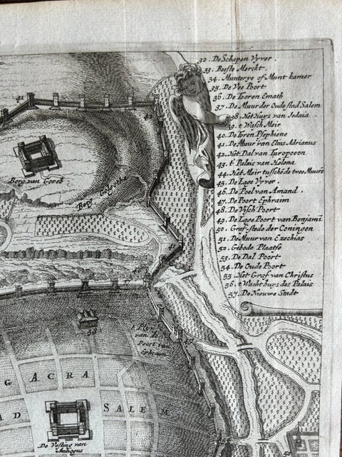 Plan of Ancient Jerusalem, Cornelis de Bruijn’s Engraved City View c.1698, view 7