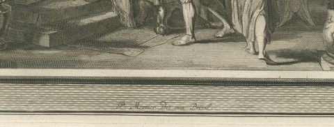 Burning of Jerusalem and the Release of Jehoiachin, Mortier Bible circa 1700, close-up 1