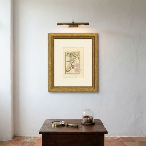Sheba and the Voyage to Tarshish and Ophir, Antique Map, 1823, shown framed on a wall, true to size