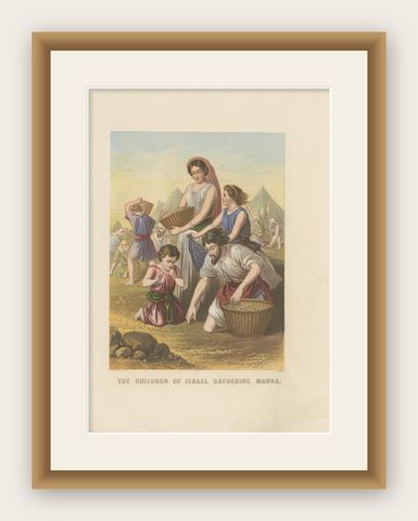 Antique Bible Print of the Children of Israel by Kronheim 'c.1860', shown framed