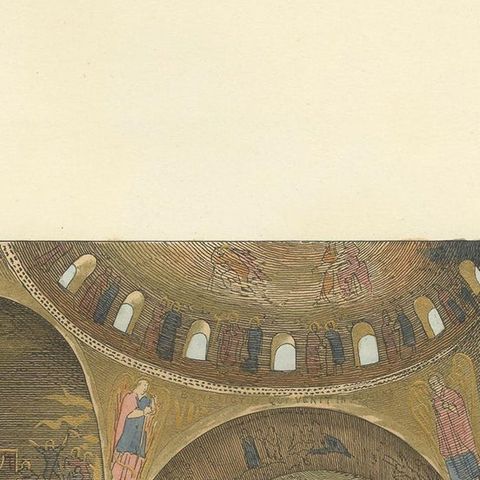 Antique Print of L’Eglise Saint Marc a Venise, 1860, Historical Art, close-up 1