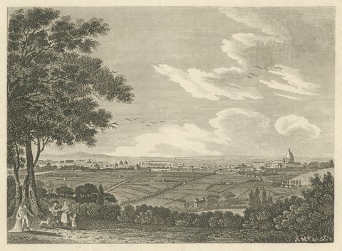 Rome with the Dome of Saint Peter's, Engraving Published by Thomas Kelly, 1816