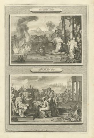 Idolatry of King Ahaz and Hezekiah Destroys the Idols, Mortier, circa 1700