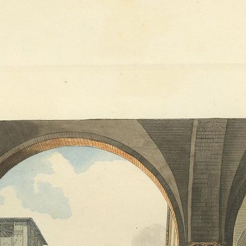 Antique Print of the St. Ambrose Church in Milan by Bonnard, 1860, close-up 1