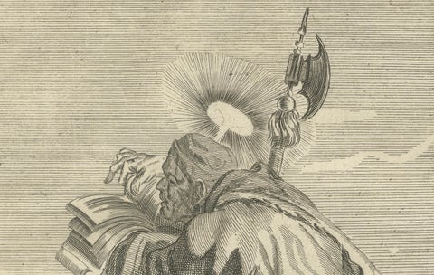 St. Thomas Apostle Engraving, John XX Doubting Thomas c.1735, close-up 3