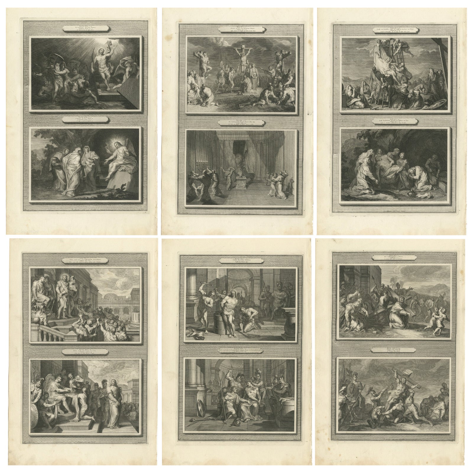 The Passion of Christ, Twelve Dramatic Scenes, Pieter Mortier Engravings, c1700