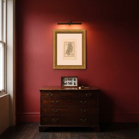 Antique Map of the Kingdoms of Israel and Judah, Hand-Colored, 1823, shown framed in a room, true to size