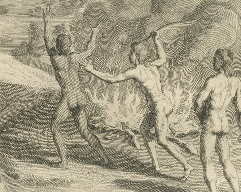 Healing and Funeral Rituals of the Paria Natives, imagined in 1734, close-up 5