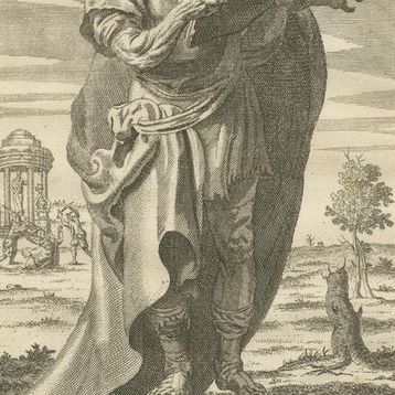 Set of 3 Biblical Engravings, Adoration, St. Matthew & Healing the Blind (1735), close-up 1
