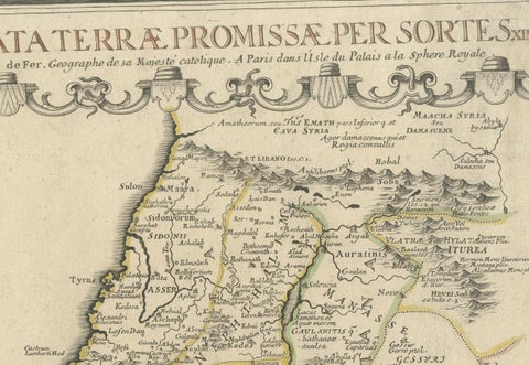 1720 Maps of the Holy Land: Ancient and Modern by De Fer and Danet, close-up 2