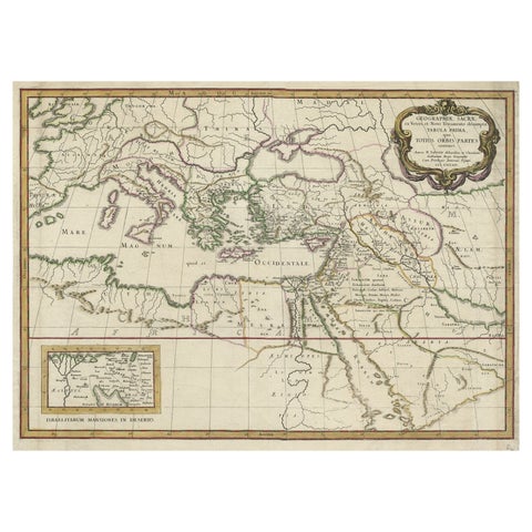 Antique Map of the Holy Land Described in the Old and New Testament, ca.1660