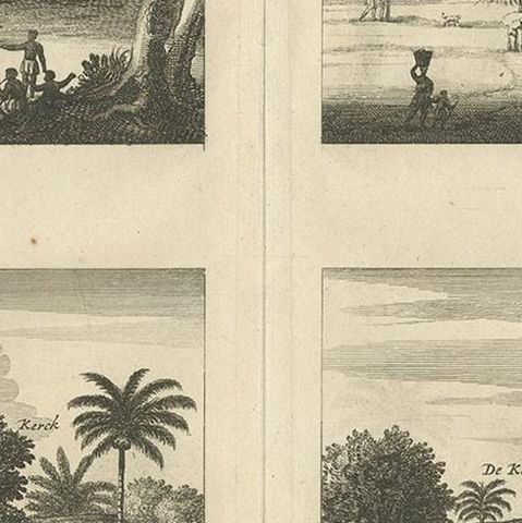 Antique Print of the Churches of Kopay, Poutour, Navacouli and Chavagatzeri, close-up 2