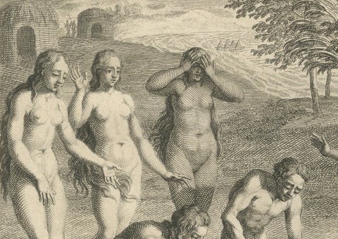 Healing and Funeral Rituals of the Paria Natives, imagined in 1734, close-up 1