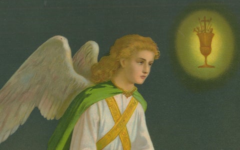 Christ on the Mount of Olives, Antique German Chromolithograph c.1900, close-up 2