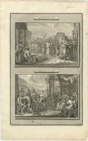 David Dances Before the Ark and Hanun Shames David's Envoys, Mortier, circa 1700, view 2