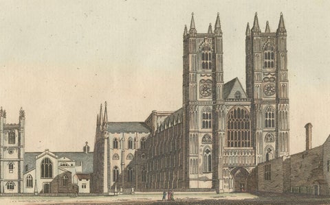 Westminster Abbey and Winchester Cathedral, Bertuch's Picture Book, circa 1800, close-up 3