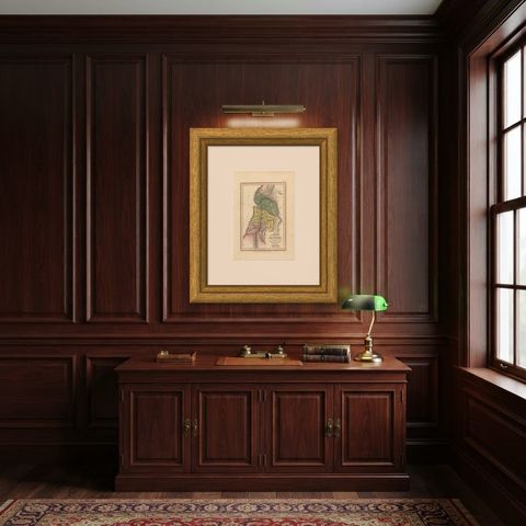 Judea, Samaria and Galilee After the Captivity, Antique Map, 1823, shown framed in a room, true to size