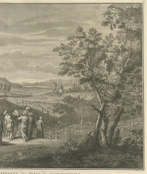 Antique Print of the Funeral at Constantinople by B. Picart, 1729, view 4